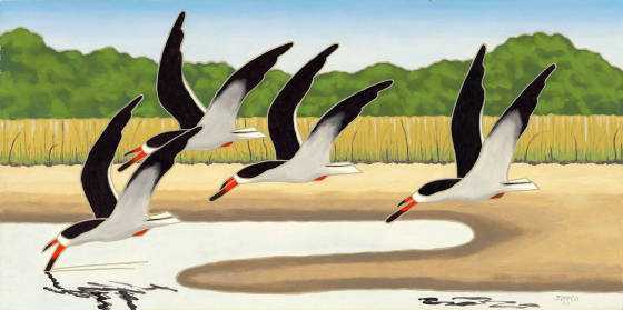 "Four Skimmers" by James McConnell "Mac" Anderson