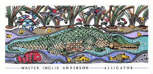 Walter Anderson's Alligator Poster giclee
